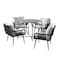 Alaterre Furniture Andover All-Weather Outdoor Bistro Set with Four Rope Chairs and 30" H Bistro Table AWWK0225KK - alternate 1